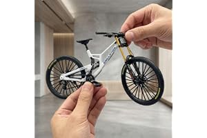 Generisch Universalmodell av cykel med fingrar, skala 1:10, leksak för mountainbike, miniatyrdekoration, fällbar cykelmodell