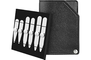 AOLVO kragenstäbchen metall, Edelstahl hemdhalter herren mit 3X stärkere Magnete als die meisten hemdkragen stütze, hemdspanner herren halter shirt collar stays for men Geschenkbox