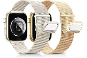 AMSKY Pasek kompatybilny z Apple Watch 44 mm, 40 mm, 45 mm, 42 mm, 41 mm, 49 mm, 38 mm, podwójny magnes, regulowany, stal nierdzewna, metalowy, kompatybilny z iWatch Se Ultra Series 9, 8, 7, 6, 5, 4,