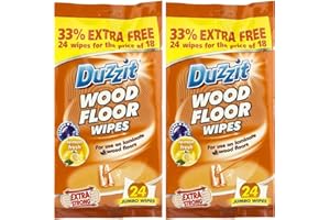 PRICEP Duzzit Laminate / Wood Floor Extra Large Wipes Clean & Shine Lemon Fresh, 18 * 2 Pack