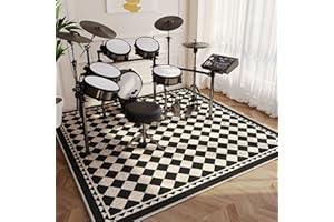 EYZO Alfombra de Tambor, Antideslizante, Alfombra de Tambor, Alfombra Insonorizada, Rectángulo Profesional para Caja de Bombo y Otros Instrumentos Musicales - Edición de Lujo 2022-200CM*160CM
