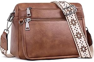 MUIIKOLA Cross Body Bag Women,Crossbody Bags For Ladies,PU Leather Medium Shoulder Handbags Built in Wallet Adjustable wide shoulder straps