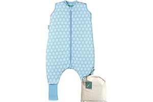 MOLIS & CO molis&co - Sacco Nanna con piedini e calze - Sacco nanna primaverile e autunno - Sacco nanna 1 tog - Leggermente Imbotito - 100% Cotone (Oeko-TEX 100) - Lotus (2 anni)