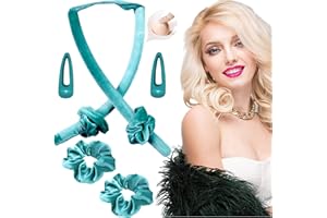 CYGJING Rizador Pelo Sin Calor,Rulos Flexibles Para Rizar Pelo,Rizos Sin Calor Con Clips De Pelo,Terciopelo Ondas Sin Calor,Curling Ribbon Hair Para Cabello Largo Y Largo Medio, No DañA El Cabello
