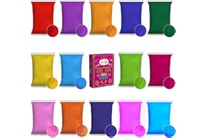 INDIAN STORE 24 Holi color Gulal polvo soluble en agua Festival natural sesión de fotos Rangoli polvo de arco iris bolsa de color santo fotografía de perro polvo de color (Mix 14)