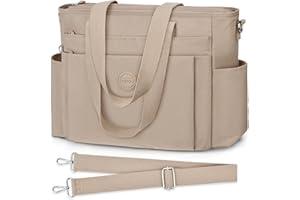 TEUEN Borsa Tracolla Donna Grandi Capacità Borse Tote a Mano in Nylon Leggero Casual Crossbody Borsa Università Donna Shopper Bag con Multitasche per Shopping Viaggi Lavoro Ufficio Scuola