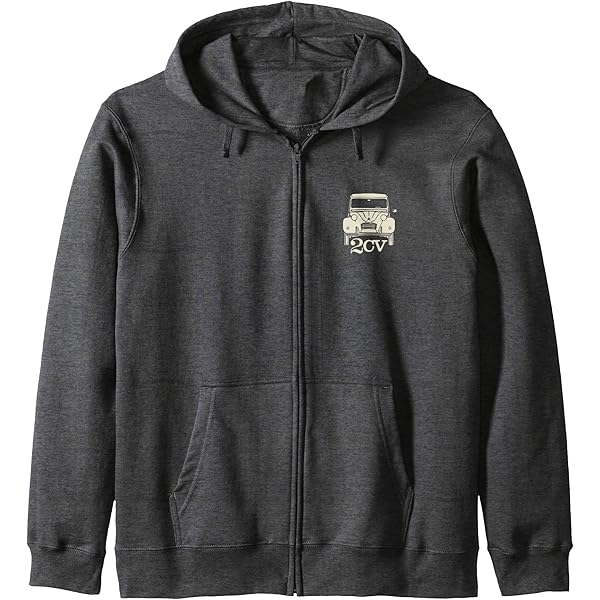 80% Coton 20% Polyester Sweat à Capuche Citroën 2CV Design Rétro