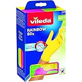 Vileda Guanti Multiuso Rainbow, Nitrile, Multicolore, 80 Pezzi, M/L