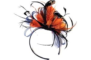 Caprilite Hoopmix Crinoline Flower Headband Fascinator for Women Wedding Ascot Races