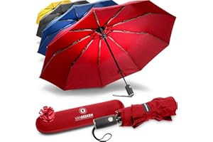 VAN BEEKEN Regenschirm Winddicht I Windbeständiger Reiseschirm mit Teflon I Leichter Kompaktschirm I Mini Regenschirm Tragbar Faltschirm für Herren Damen