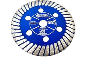 WELLERWERKZEUGE Diamentowa tarcza tnąca 76 x 10 mm, bardzo cienka do mini akumulatorowej szlifierki kątowej, diamentowa tarcza tnąca, nadaje się do płytek, granitu, betonu, marmuru, włókna szklanego