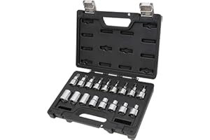 Beta 923E-FTX/C17 - Assortimento di 17 chiavi a bussola per viti con profilo Torx in cassetta di plastica