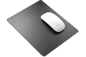 VAYDEER Hard Black Resin - Tappetino per Mouse Smooth Magic, Ultra Sottile,Impermeabile, Controllo Rapido e Preciso per i Giochi Elettronici e L'ufficio (Medio 9,45 x 7,87 Pollici)