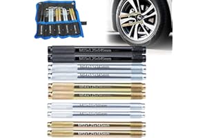 GZXUEHU 10 Pezzi Ausilio Montaggio Ruota, Strumento Guida Montaggio Ruota, M12 x 1.25, M12 x 1.5, M14 x 1.25, M14 x 1.5, M15 x 1.25, Robusto e Facile da Usare