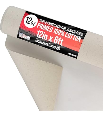105cm Height Canvas Roll Arte & Arte Primed Cotton Canvas Roll - 105cm 105cm Height Canvas Roll Arte & Arte Primed Cotton Canvas Roll - 105cm