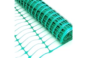 NO NONSENSE PRODUCTS Heavy Duty Barrier Fencing Mesh Plastic Safety Garden Netting Temporary Fence Green Orange 1m High 25m / 50m Length Outdoor Crowd Events Construction (Green, 1m x 50m)
