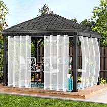 Qelus Outdoor Vorhang Transparent – Wasserfest & Wetterfest Für Pavillon, Terrasse, Balkon