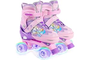 Runcinds dziewczyna Wrotki dla dzieci 4 rozmiary Regulowane All Wheels Luminous Indoor Outdoor