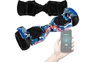 Robway X2 Hoverboard | 𝐃𝐀𝐒 𝐎𝐑𝐈𝐆𝐈𝐍𝐀𝐋 ® Hoverboards für Kinder Jugendliche & Erwachsene - APP Steuerung - 𝟮 x 𝟯𝟓𝟬 Watt Motoren - Self-Balance - Bluetooth (X2 Navy Camo, Offroad)