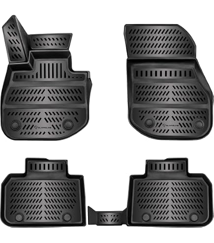 Tappetini Gomma Antiscivolo Su Misura Per BMW X1 (F48/U11), X2 (F39), Mini Countryman (F60/U25) - Set Completo Con Bordi Rialzati