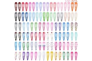 Lynlon 100 STK Mädchen (50 Farben) Haarspangen | Haarclips | Kinder Haarklammern | Spangen | Klammern, 25,4 x 14 x 3 cm