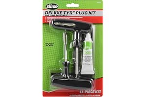 Slime 2040-5 Tire Repair Plug Kit, Deluxe, Contains Strings, Tools and Glue, 11 Pieces