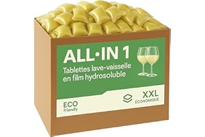 DIE SEIFENBLASE Cleanerist | 550 pastilles lave-vaisselle (10 kg) – Tout-en-un dans un film hydrosoluble – compatibles avec toutes les machines – détergent écologique en poudre