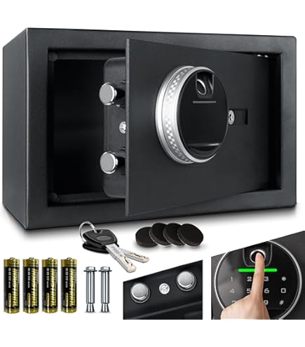 KARAT Tresor Catoca - Elektronischer Safe Mit Fingerabdruck & Code Für Zuhause