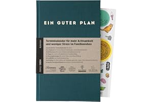‎EIN GUTER PLAN Ein guter Plan Family 2024 – Ganzheitlicher Terminkalender für mehr Achtsamkeit und weniger Stress im Familienleben – Nachhaltiger Planer mit 56 Achtsamkeitstipps für Eltern (Petrol 2024)