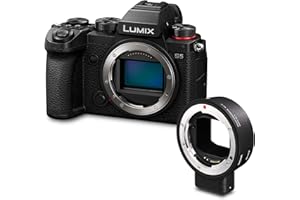Panasonic LUMIX S5 Full Frame Mirrorless Camera, 4K 60P Video Recording with Flip Screen and Wi-Fi, L-Mount, with Sigma MC-21 for Canon EF to L-Mount