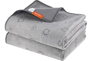 Feandrea hundmattor tvättbara, set om 2, återanvändbara hundmattor, 152 x 122 cm, XL, vattentäta, läckagesäkra, halkfria, absorberande för hundar, katter, kaniner, duvgrå PTD004G01