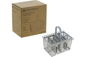 FIRST4SPARES Masterpart Univeral Dishwasher Cutlery Basket Compatible with Hotpoint Indesit Whirlpool C00257140 Detachable Handle Folding Removable Doors for All Standard Sized Dishwasher Cutlery Bastet