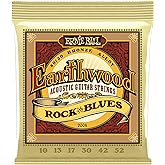 Ernie Ball Rock and Blues Plain G Earthwood 80/20 Bronz Akustik Gitar Telleri 10-52 Kalınlık