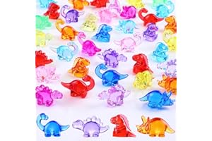 XOYTN 60PCS Mini Plastic Dinosaurs，4 Styles Colorful Mini Small Plastic Dinosaurs Cute Tiny Little Resin Dinosaurs for Kids Dinosaur Cake Toppers Garden Micro Landscape Decor Party Favors Vase Filler