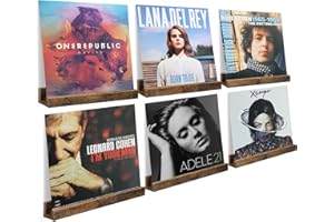 Heimera Bilderleiste Holz 30cm, 6 Stück Wandregal Schallplattenregal Wandhalterung Album-Schallplattenhalter Albenregale Holz Schwebende Regale für Wohnzimmer, Küche, Arbeitszimmer, Badezimmer- Weiß