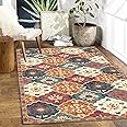 ishro home 3 x 5 Feet 3D Jet Multi Printed Carpet Rug Runner and Carpets for Bedroom/Living Area/Home with Anti Slip Backing (3x5 ft, Retro)
