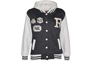 A2Z4KIDS A2Z 4 Kids® Bambini Ragazze Ragazzi R Fashion NYC Fox Baseball Cappuccia Giacca Varsity Felpa Con Cappuccia Nuova Etá 2 3 4 5 6 7 8 9 10 11 12 13 Anni