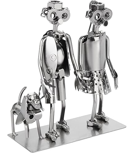 BRUBAKER Schroefman Figuur – Handgemaakt Metalen Beeld Van Moeren En Schroeven, Cadeau Voor Metselaars