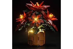 LocoLee Juego de Luces Compatible con Lego Poinsettia, Solo Juego de Luces – sin Modelo, Juego de iluminación de luz Compatible with Lego 10370