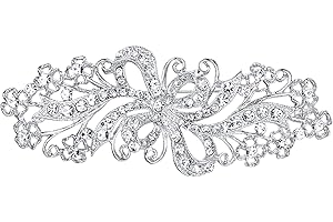 EVER FAITH österreichischen Kristall Hochzeit Bridal Filigrane Blume Bowknot Brosche Klar