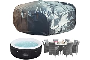 Speedwellstar Round Garden Table Hot Tub Cover Fitted Circular Drawstring Circular (Medium)
