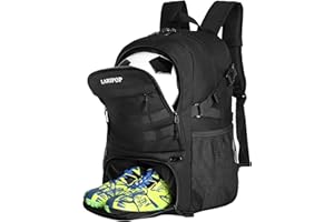 LARIPOP Large Soccer Bag- Youth Soccer Backpack & Bags for Basketball, Volleyball & Football Sports Bag Separate Cleat Shoe and Ball Compartment.