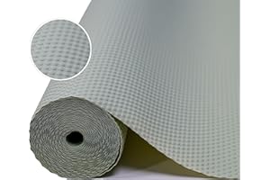 HOME DIRECT Tappetino per cassetti impermeabile Tappetini Non-adesivo EVA Plastica Rotolo per Mensola Cassetto Frigorifero Tavolo Mobile Cucina Lavello Ripiani, Ritagliabili 44cm x 600cm Verde salvia