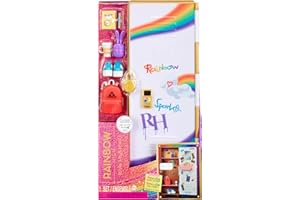 Rainbow High Design & Style - Set de Casier avec Étagères, Cintres, Accessoires et Autocollants, Adapté aux Enfants de 4 à 12 Ans