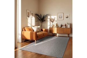 ‎TT HOME TT Home Teppich Für Outdoor Küchenteppich Balkon Terrasse Unifarbenes Design Modern, Farbe:Grau, Größe:160x220 cm