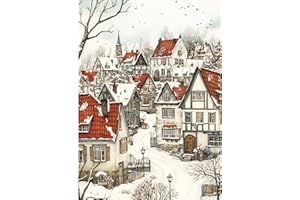 MAXBYE Diamond Painting Kits for Adults, 5D Diamond Art Round Full Drill Crystal Craft for Beginner, House Snow Scene DIY Gem Cross Stitch Home Wall Art Decor Holidays Gifts 30x40cm