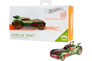 Hot Wheels iD FXB08 – Die-Cast samochód 1:64 Howlin' Heat z chipem NFC do skanowania w aplikacji Hot Wheels iD, zabawka samochodowa od 8 lat
