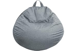 bananair - Puff Salon con Relleno Incluído - Suave y Cómodo - Funda Lavable a Máquina - Puff Pera Práctico y Fácil de Transportar - Bean Bag Versátil, Puff Gamer, Niños (120 x 100 cm, Gris Oscuro)