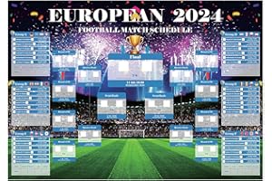 YOFANUP EURO 2024 Wall Chart, EURO 2024 Decorations, EUROS 2024 Wall Chart - A2 Size, EURO 2024 Fixtures Poster, Great EURO 2024 gifts for Family, Friends, Children