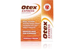 Otex Express Ear Drops. Clinically Proven Ear Wax Removal Drops for Excessive, Hardened Ear Wax. Can Reduce The Need For Syringing or Microsuction, 10ml
